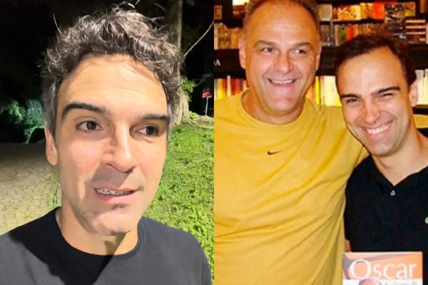 Tadeu Schmidt surge em vídeo pela primeira vez após falecimento do irmão, Oscar