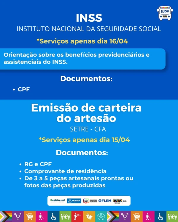 Veja todos os serviços oferecidos na ação por Reprodução/ Redes sociais