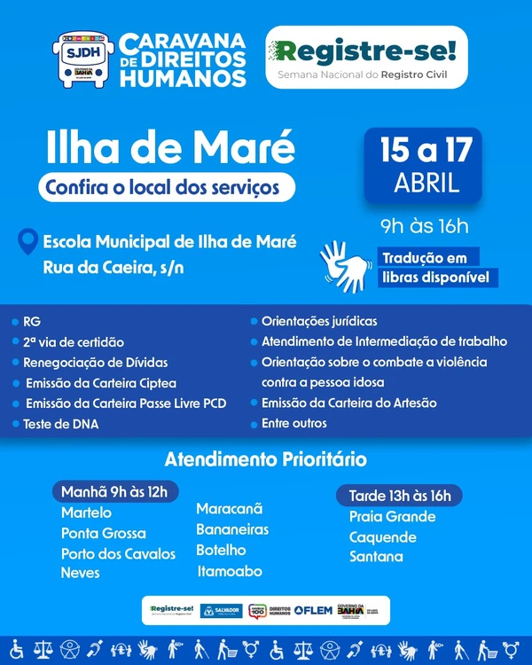 Veja todos os serviços oferecidos na ação por Reprodução/ Redes sociais