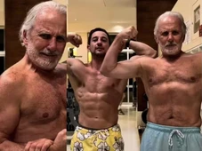 Imagem - Otávio Mesquita impressiona ao exibir músculos ao lado do filho lutador: 'Bodybuilder?'