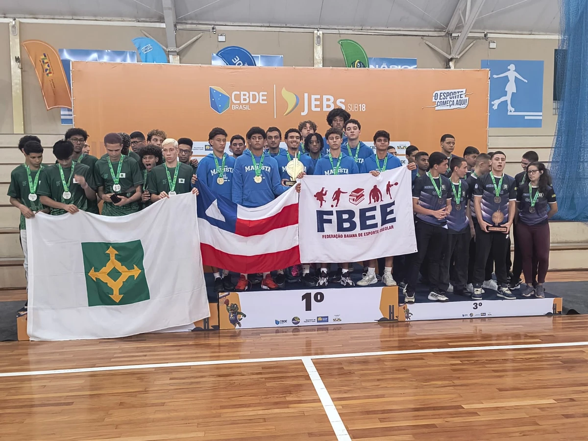 Time do Marista Salvador vence Série Cobre dos Jogos Escolares Brasileiros Sub-18, em Brasília