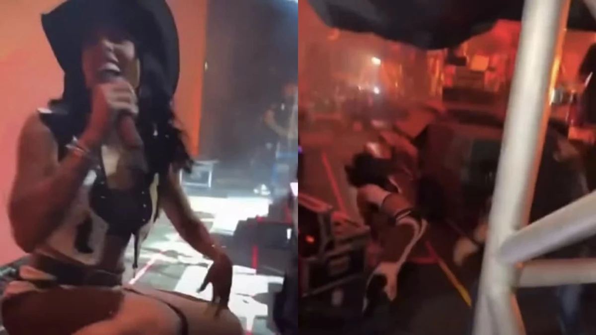 Ana Castela leva tombo em show e assusta equipe