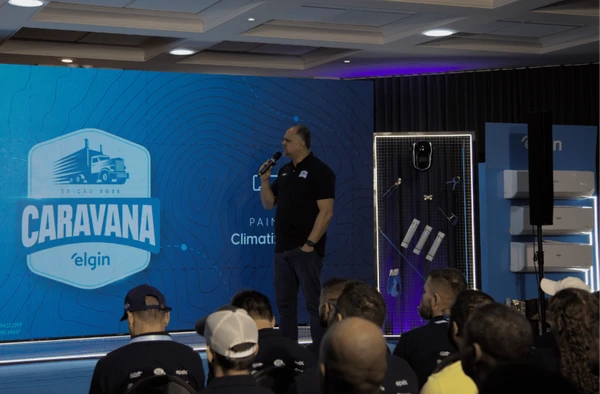 Anderson Bruno, Vice-presidente Comercial da Elgin, na Caravana Elgin 2025