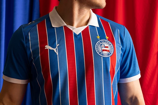 Nova camisa tricolor do Bahia por Divulgação