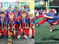Imagem - Bicicleta, 18 gols e título: filhos de atacante do Bahia são destaque em torneio de base