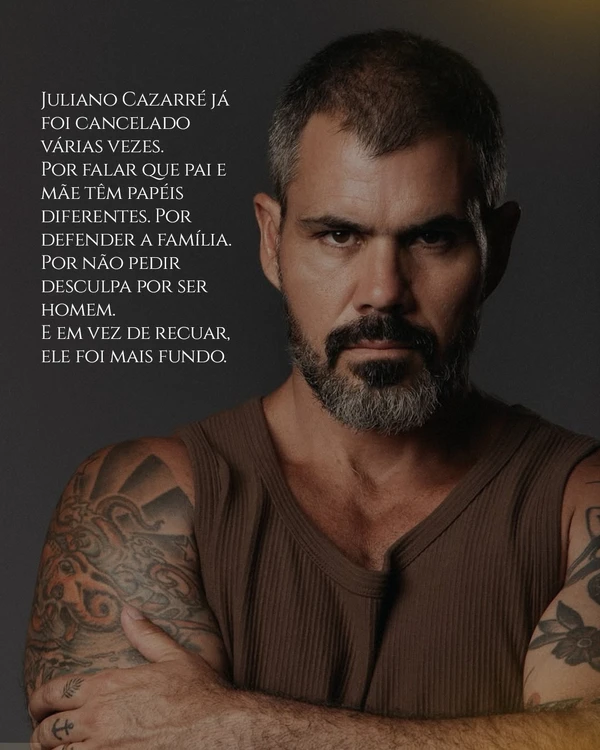 Juliano Cazarré anuncia projeto voltado ao público masculino e é criticado por famosos por Reprodução/Instagram