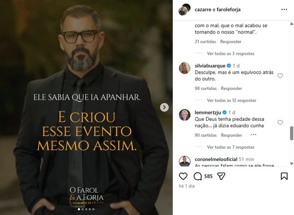 Juliano Cazarré anuncia projeto voltado ao público masculino e é criticado por famosos por Reprodução/Instagram