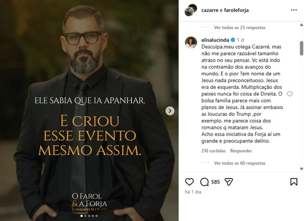 Juliano Cazarré anuncia projeto voltado ao público masculino e é criticado por famosos por Reprodução/Instagram