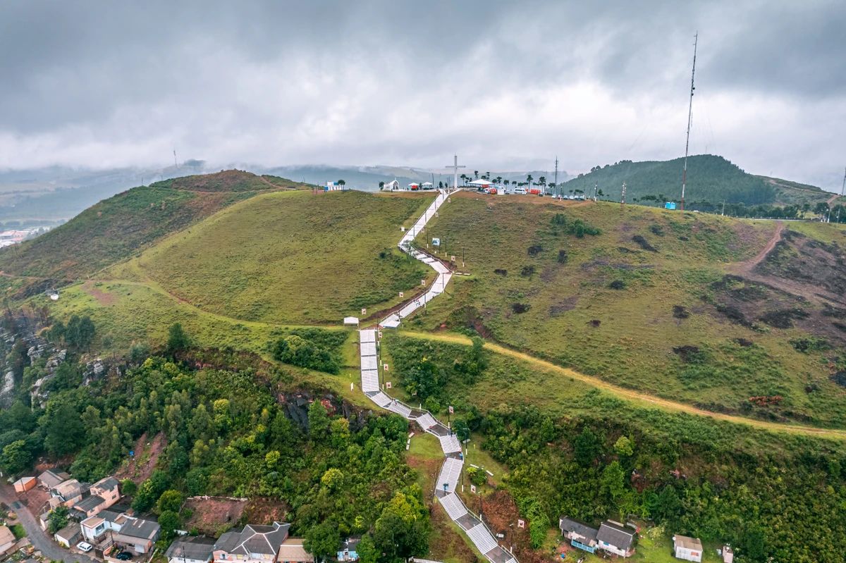 Morro da Cruz, em Lages por Reprodução/Prefeitura de Lages