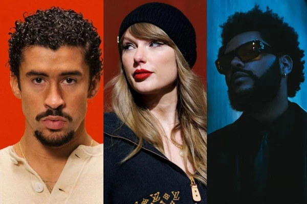 Bad Bunny, Taylor Swift e The Weeknd aparecem mais de uma vez ao longo do ranking