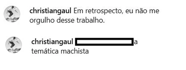 Comentário feito pelo fotógrafo Christian Gaul