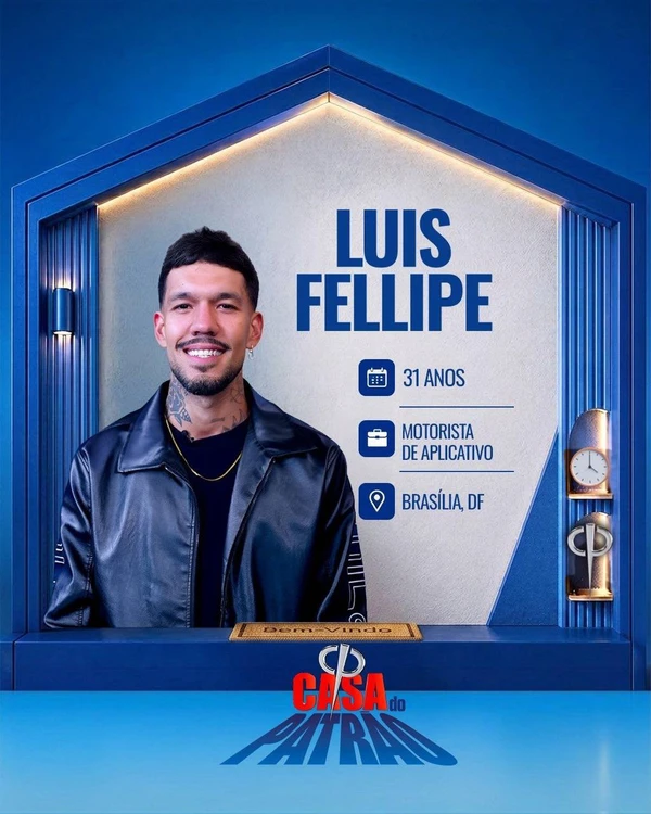 Luís Fellipe Alvim - Brasiliense de 31 anos, é formado em Educação Física, trabalha como motorista de aplicativo e ajuda a sustentar a família por Divulgação