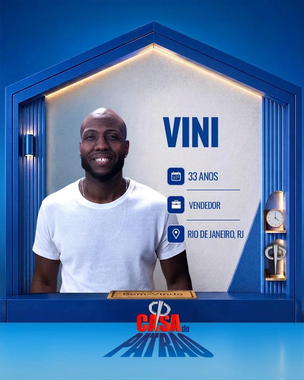 Alexandre Vinicius - Aos 33 anos, o vendedor do subúrbio do Rio promete agitar as festas da Casa do Patrão. Ex-dançarino de funk do grupo Os Delícias por Divulgação