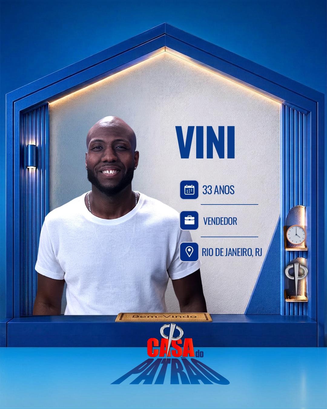 Alexandre Vinicius - Aos 33 anos, o vendedor do subúrbio do Rio promete agitar as festas da Casa do Patrão. Ex-dançarino de funk do grupo Os Delícias por Divulgação