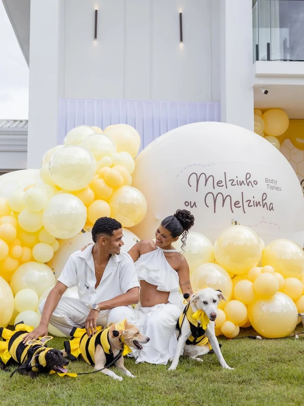 Sheuba e Tiago descobriram que esperam uma menina por Reprodução/Instagram