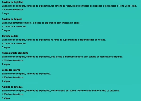 Veja vagas por Reprodução