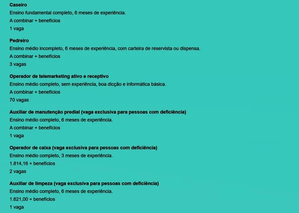 Veja vagas por Reprodução