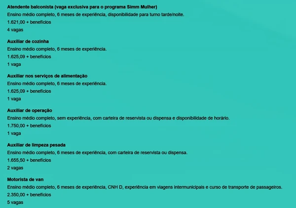 Veja vagas por Reprodução