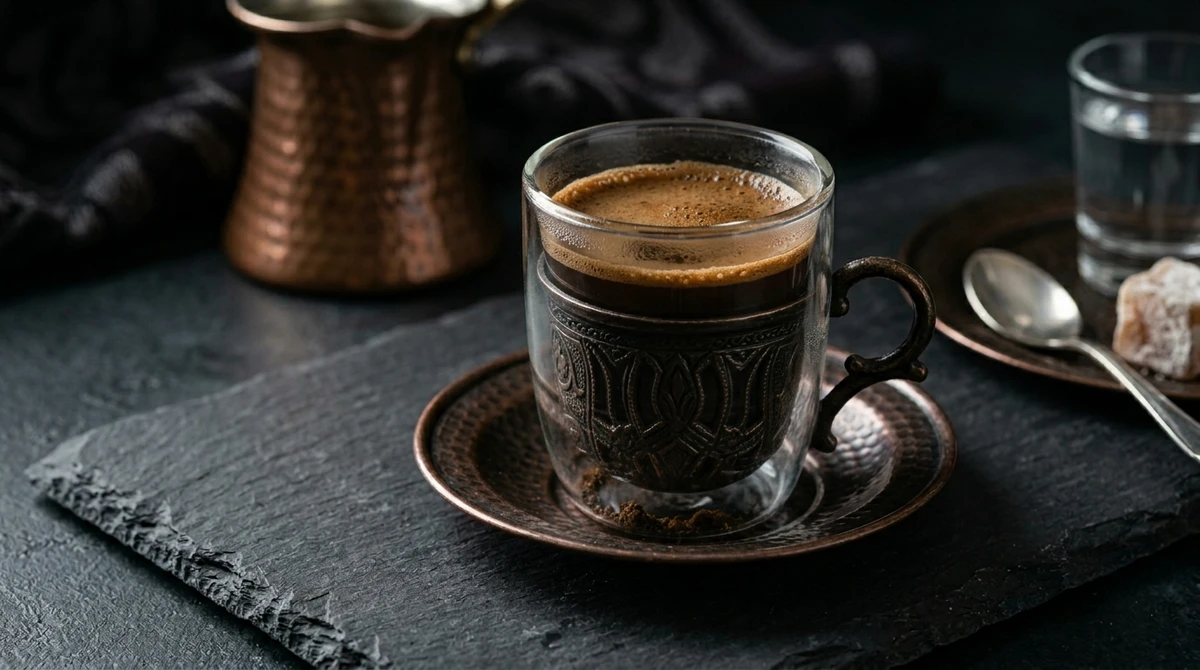 Escorpião – Café turco: Forte, denso e envolto em mistério. por Imagem gerada por IA