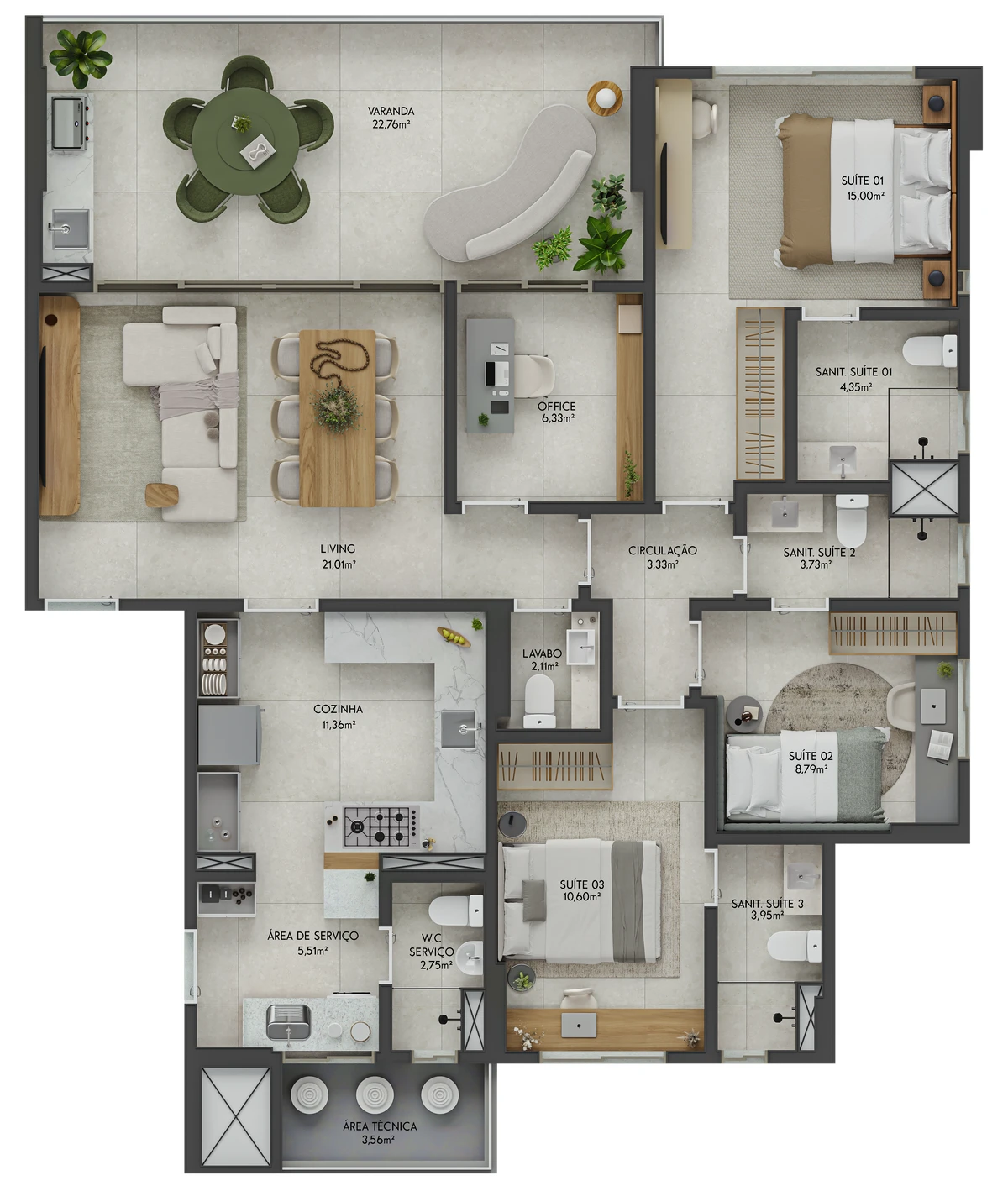 Planta do Iconic por Divulgação