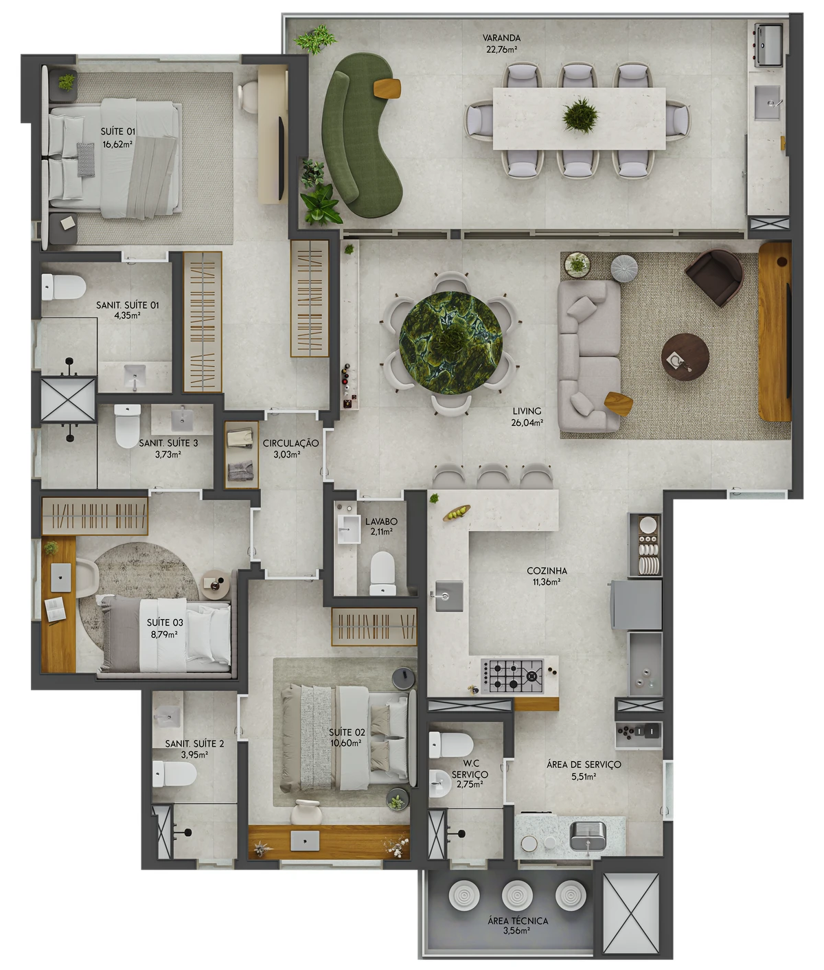 Planta do Iconic por Divulgação