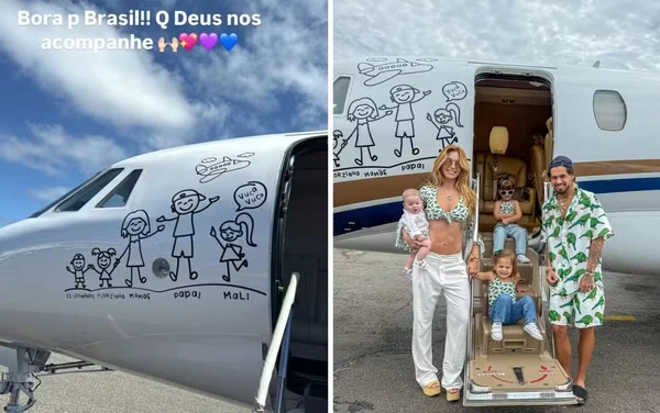 Novo avião da família (esquerda) e o antigo (direita), em Goiás por Reprodução/Redes Sociais 