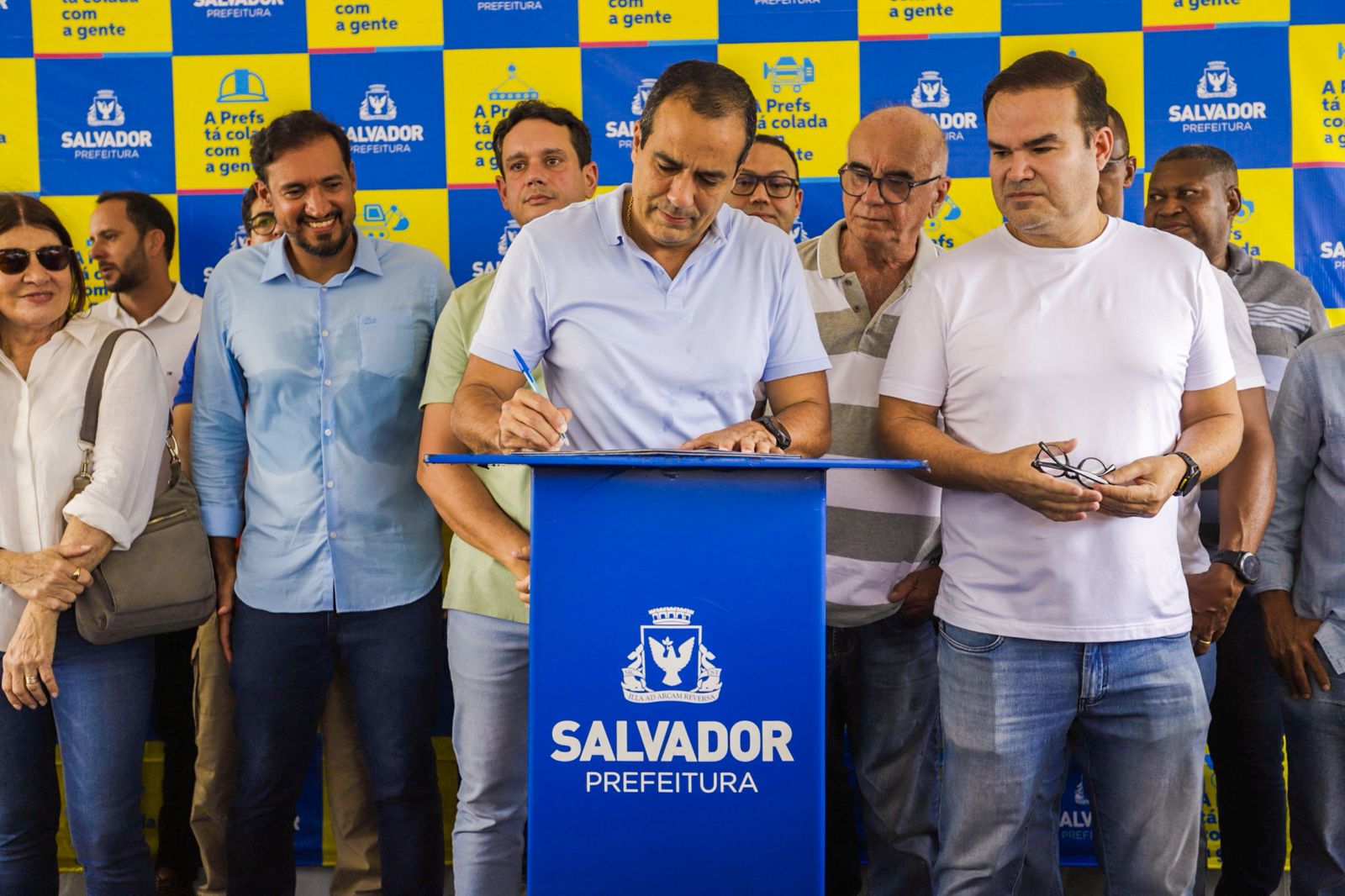 Prefeito Bruno Reis assina ordem de serviço por Igor Santos / Secom PMS