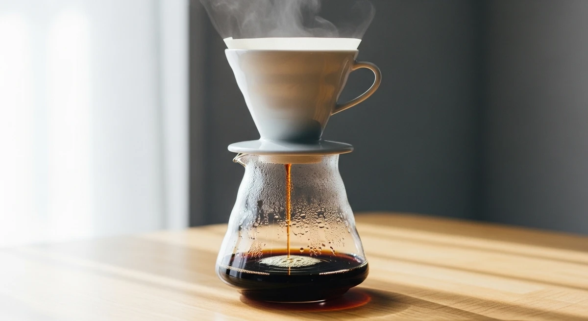 Virgem – Café coado artesanal: Preciso e feito com técnica. por Imagem gerada por IA