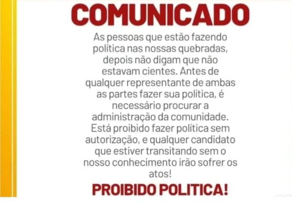 BDM ameaça candidatos em quilombo baiano