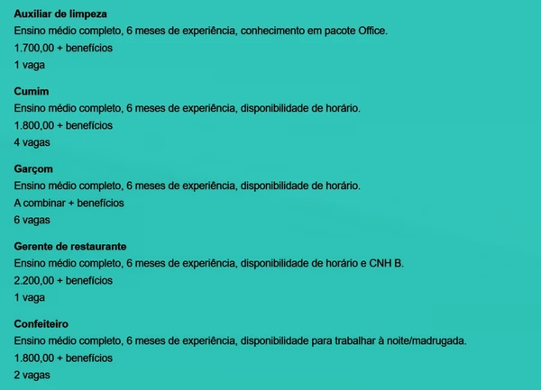 Veja vagas por Reprodução