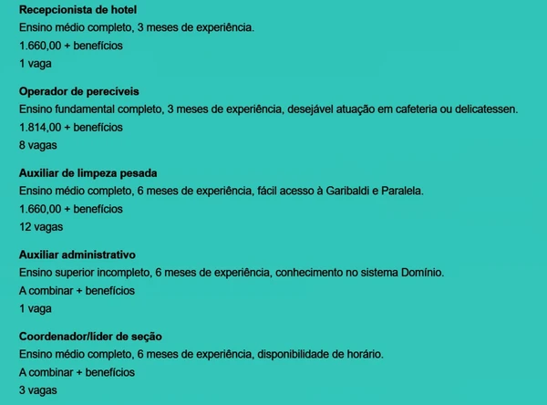 Veja vagas por Reprodução