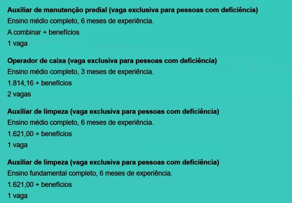 Veja vagas por Reprodução