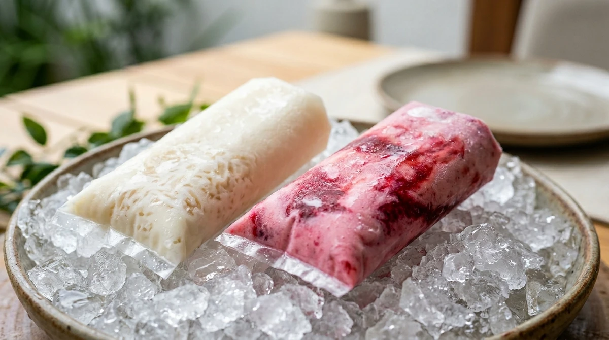 Aquário: Geladinho gourmet. Criativo e refrescante. O clássico sacolé em versões modernas e cheias de texturas diferentes, perfeito para quem gosta de sair do óbvio. por Imagem gerada por IA