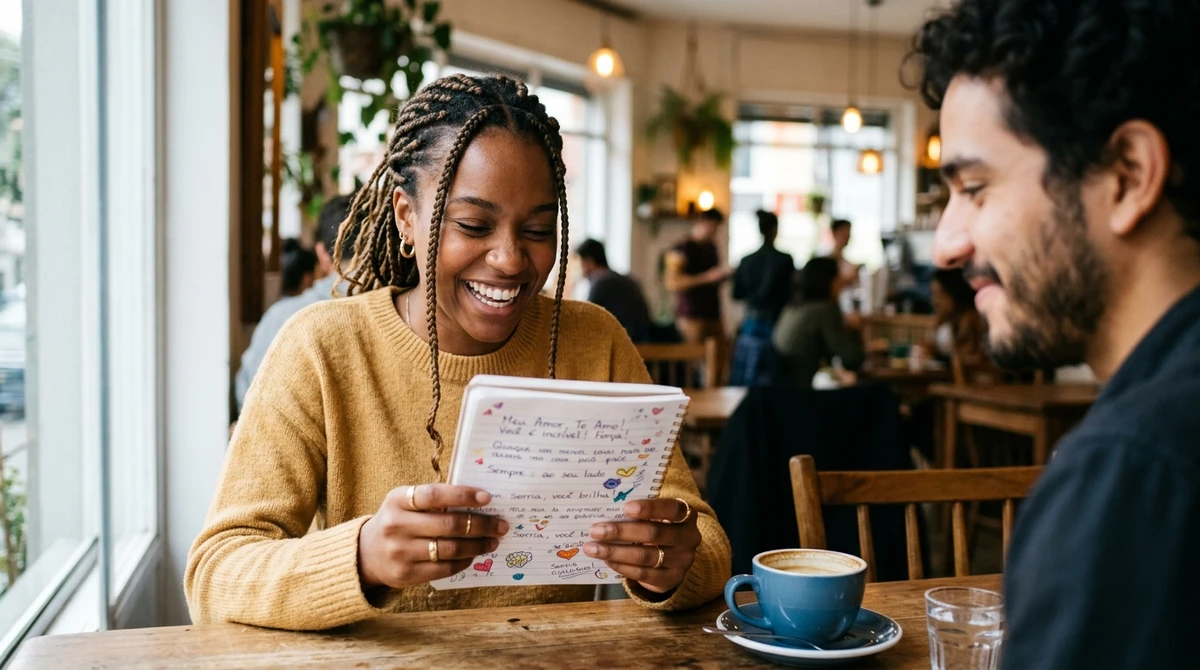 Gêmeos (Palavras de afirmação): O amor passa pela mente. Gêmeos se sente amado através de conversas profundas, bilhetes inesperados e elogios inteligentes. por Imagem gerada por IA