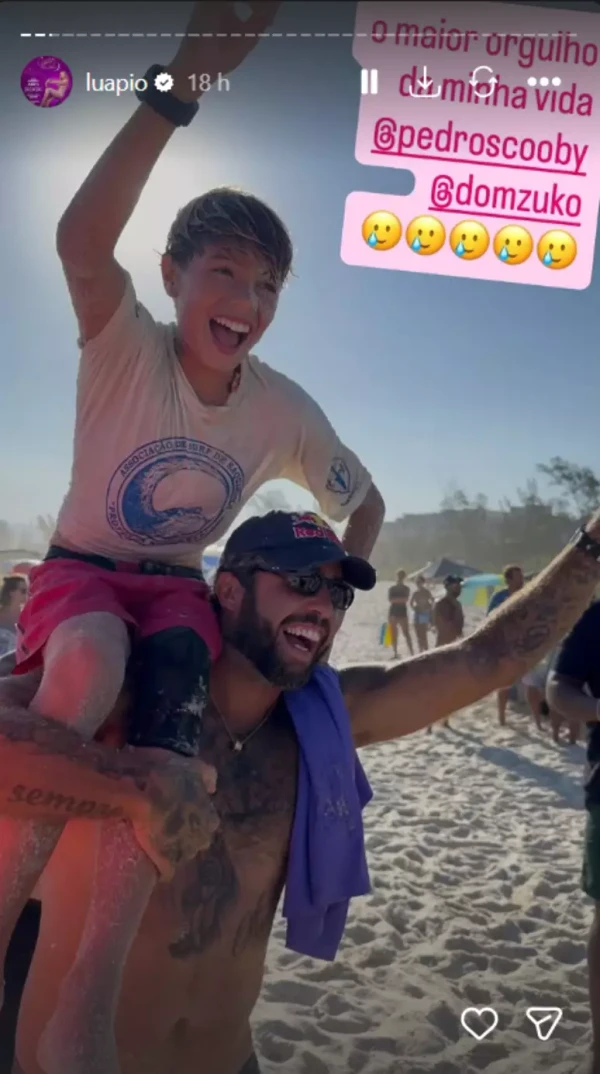 Luana Piovani comemora vitória do filho em campeonato de surfe  por Reprodução/Redes Sociais 