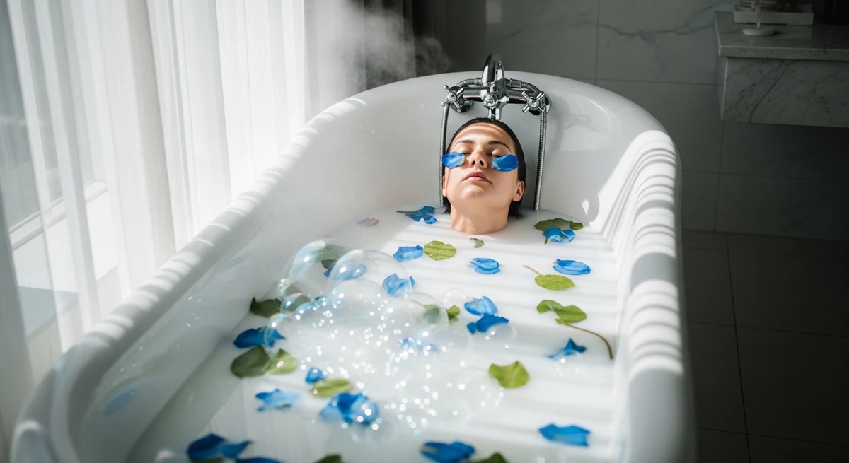 Peixes: Banho de imersão com sais por Imagem gerada por IA