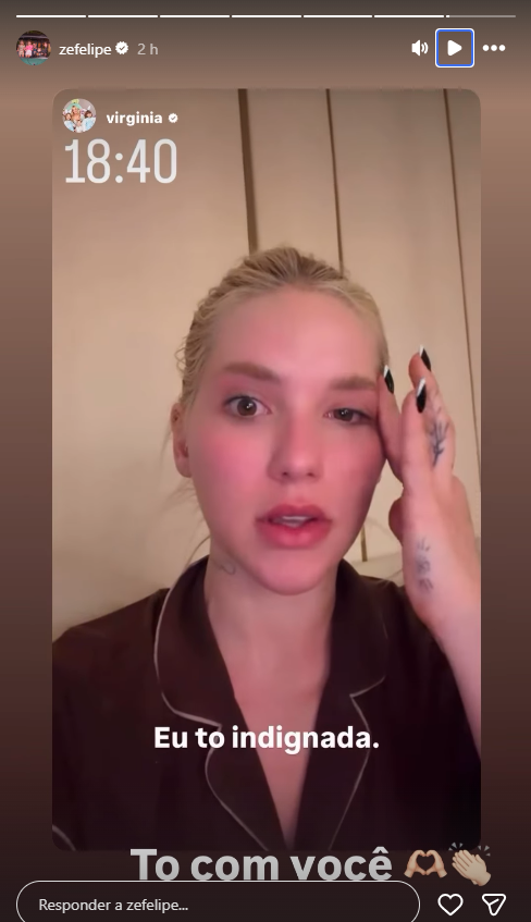 Zé Felipe se colocou ao lado de Virginia