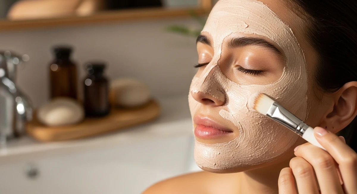 Touro: Skincare consciente com massagem facial e texturas ricas por Imagem gerada por IA