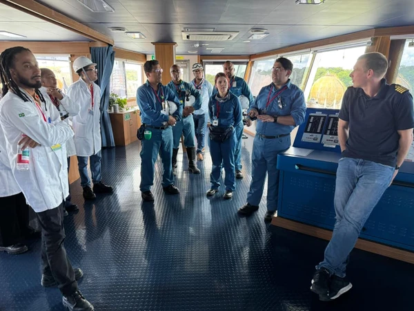 Visita ao navio Brillant Future, no Porto de Aratu por Rafael Veloso/Divulgação Braskem