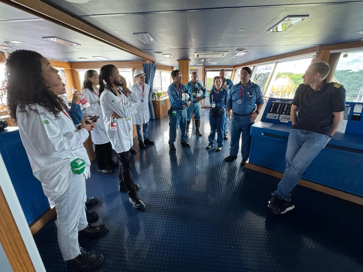 Visita ao navio Brillant Future, no Porto de Aratu por Rafael Veloso/Divulgação Braskem