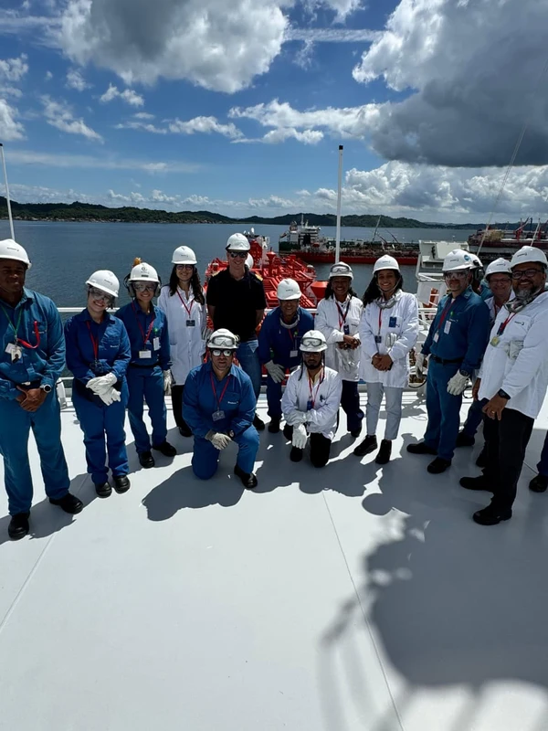 Visita ao navio Brillant Future, no Porto de Aratu por Rafael Veloso/Divulgação Braskem