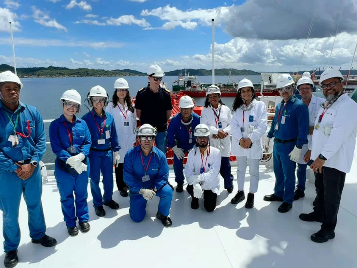 Visita ao navio Brillant Future, no Porto de Aratu por Rafael Veloso/Divulgação Braskem