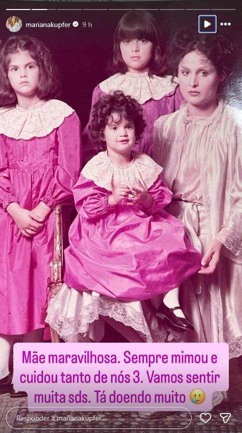 Mariana relembrou momentos com a mãe as irmãs por Reprodução | Instagram