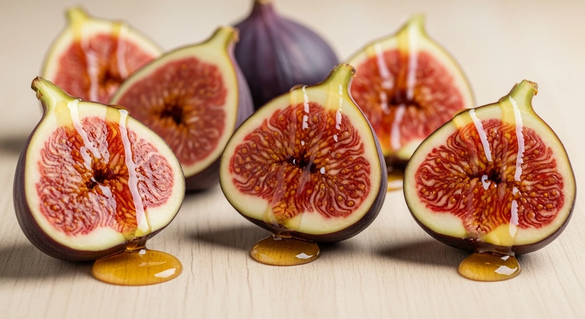 Fruta de Touro: Figos frescos - Uma fruta suculenta, doce e visualmente luxuosa. por Imagem gerada por IA