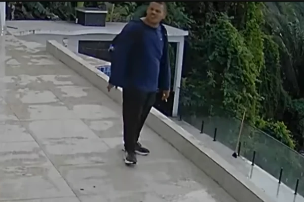 Gana foi flagrado em mansão no morro do Vidigal por Reprodução/Fantástico