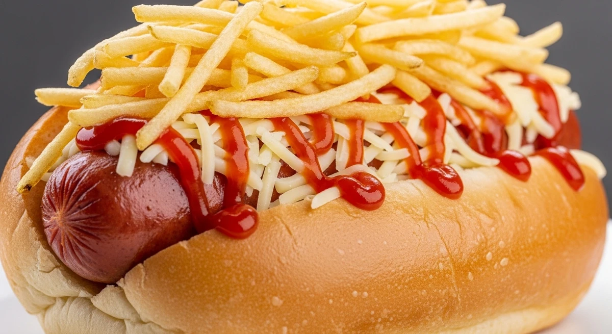 Junk food de Áries: Hot Dog completo - Rápido, prático e energético para quem não quer perder tempo. por Imagem gerada por IA