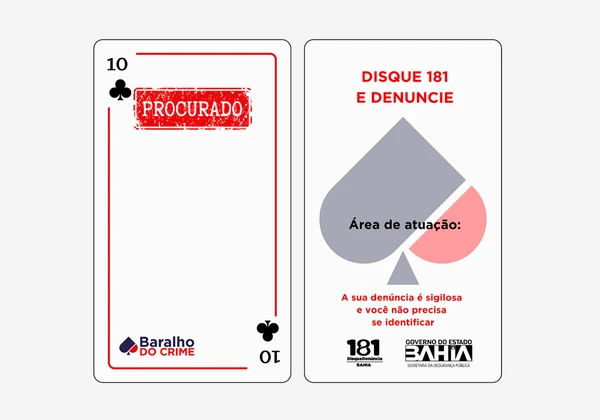 Mais procurados: veja quem são os criminosos no Baralho do Crime por Reprodução