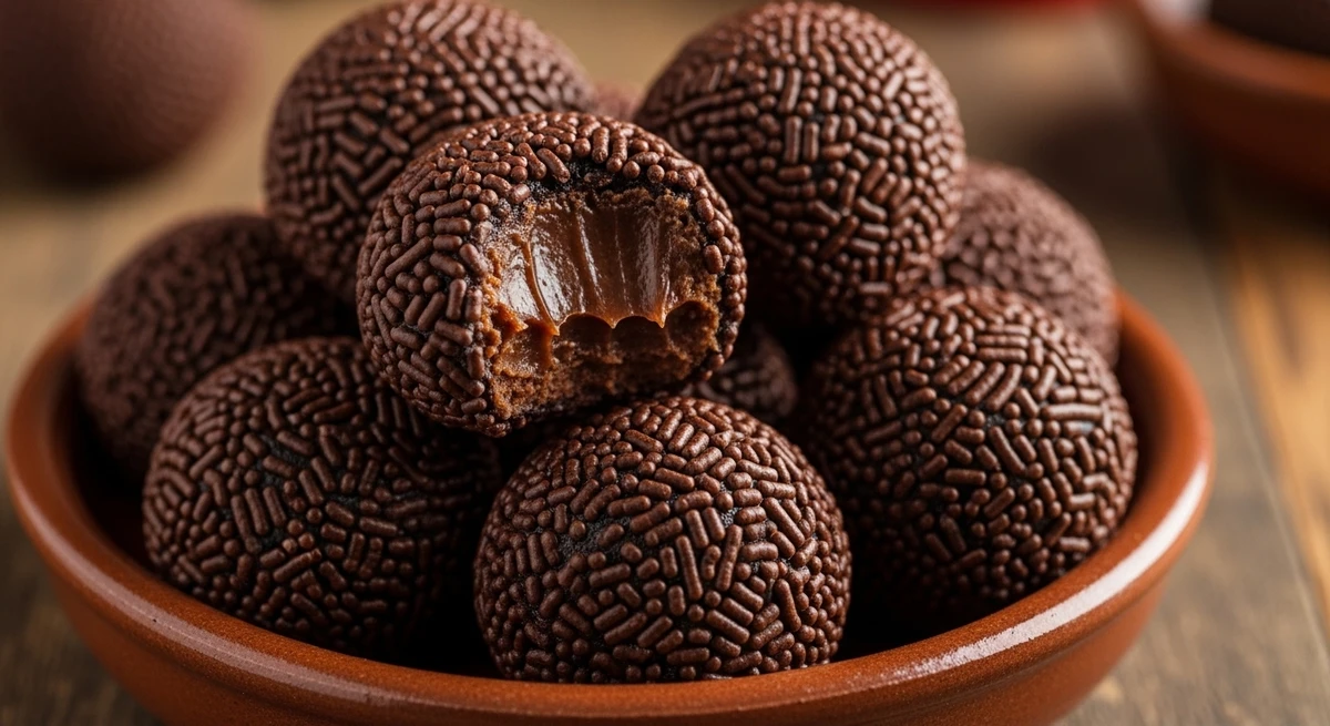 Sobremesa de Câncer: Brigadeiro - O doce que é sinônimo de festa, infância e o acalento perfeito para qualquer momento emocional. por Imagem gerada por IA