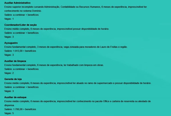 Veja vagas disponíveis por Reprodução