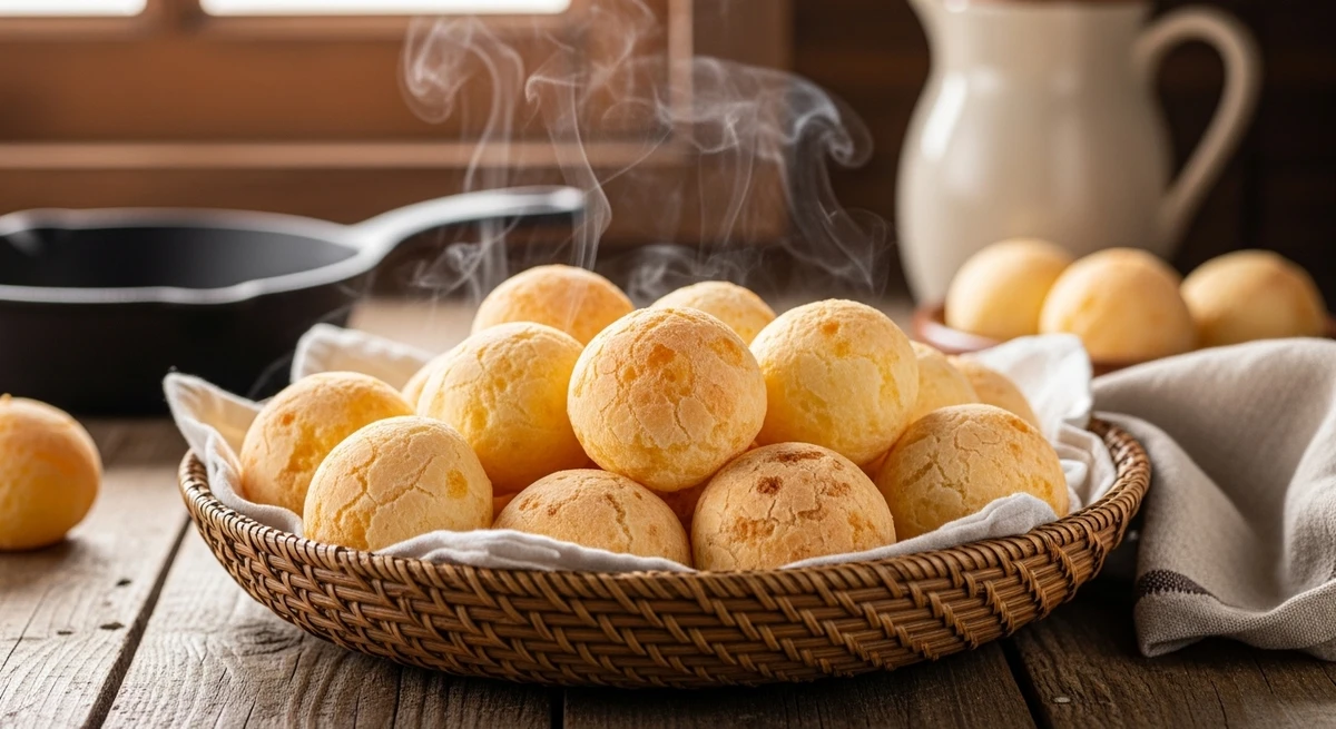 Café da manhã de Capricórnio: Pão de Queijo Mineiro quentinho - A tradição brasileira que é sólida, confiável e reconfortante. por Imagem gerada por IA